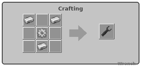 Wrench crafting recipe